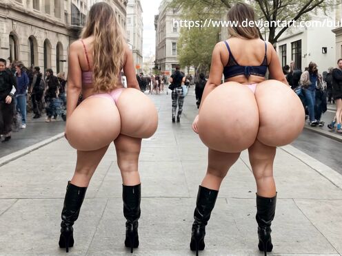 Seriously large butts twerking!