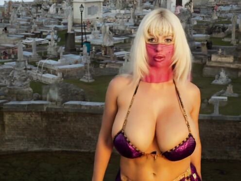 harem girl in cemetery