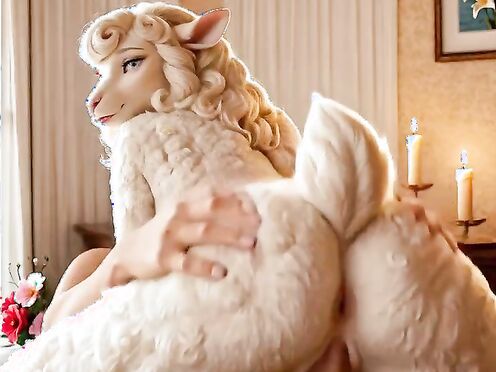 Sheep Girl Gets Bred