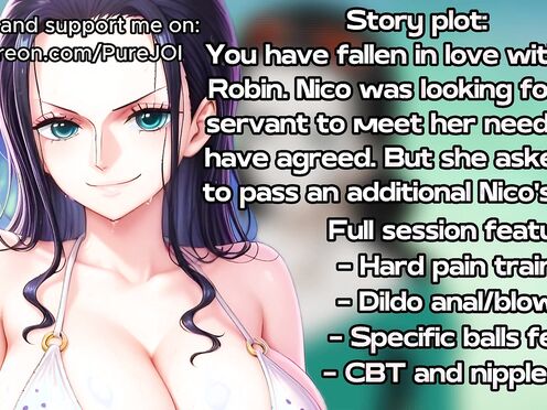 Prove to Nico Robin you deserve to be her personal servant (CBT JOI)