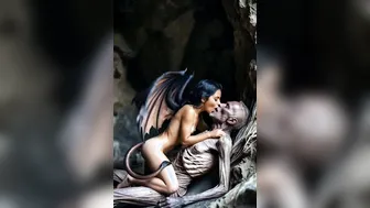 A succubus drains a man's energy.