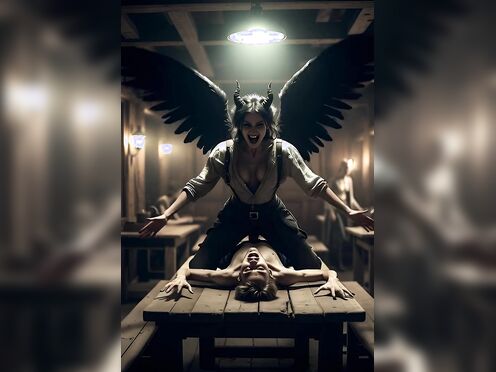The succubus drains the victim