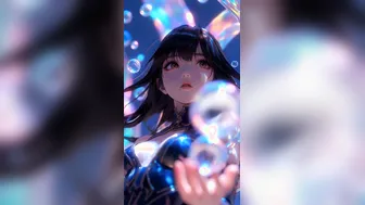Anime girl stuck under water