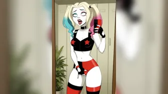 Harley Quinn rubs her pussy