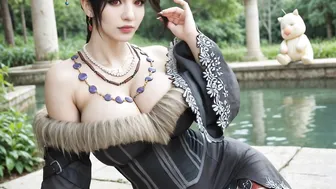 A serendipitous meeting with Lulu (Final Fantasy X) 1 (AI-generated) (No live-action)