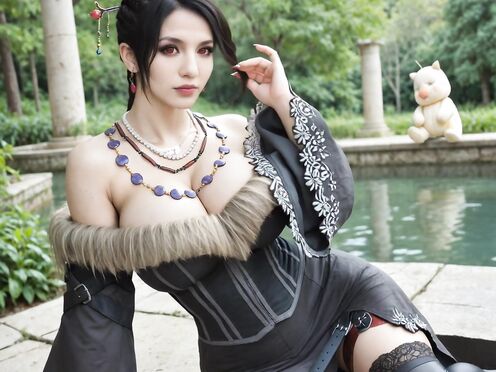 A serendipitous meeting with Lulu (Final Fantasy X) 1 (AI-generated) (No live-action)