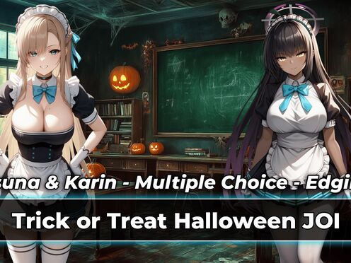 Trick or Treat JOI Game Ft Asuna & Karin