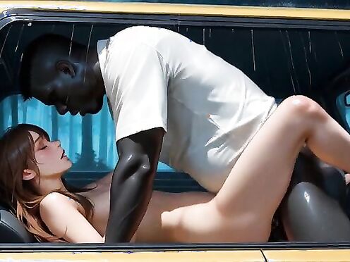 black man fucking hot stunning girl in taxi