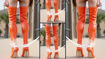 High-Heels, hot Boots, lots of cum on legs and heels