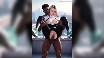 Gwen Stacy and Miles Morales from Spider Man The Spider - Verse 3D Porn animation 3