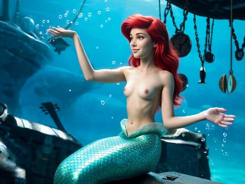Ariel does a little dance