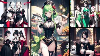 Horny Anime bitches like cum on full clothes
