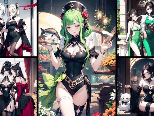 Horny Anime bitches like cum on full clothes