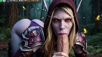 Sylvanas Windrunner Rides you in the woods [witchesai]