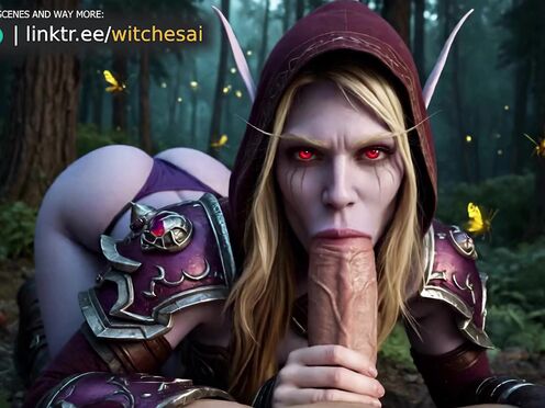 Sylvanas Windrunner Rides you in the woods [witchesai]