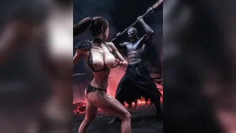 MEGATON GIRL ; Grok imagine RYONA & HEROIN PINCH AI movie