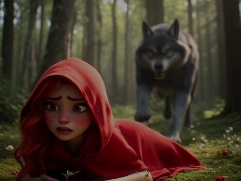 Little Red Riding Hood couldn't escape...