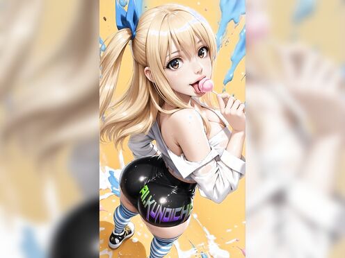 blonde girl with big ass sucks lolly