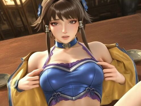 Xianghua showing her boobs (Soul Caliber).