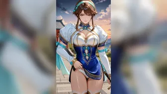 Xianghua showing her pants (Soul Caliber).