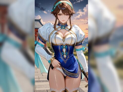 Xianghua showing her pants (Soul Caliber).