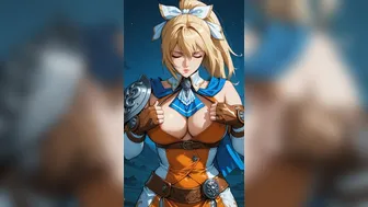 Cassandra Alexandra showing her boobs (Soul Caliber).