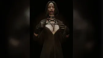 Cassandra Dimitrescu showing her boobs (Resident Evil).