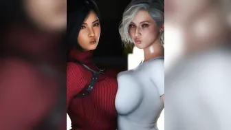 Grace Ahscroft & Ada Wong lesbian kiss (Resident Evil).