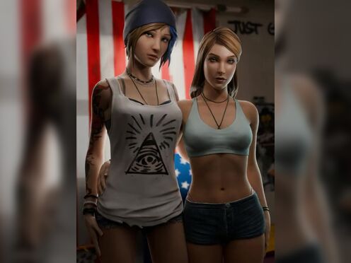 Chloe Price & Rachel Amber showing their boobs (Life Is Strange).
