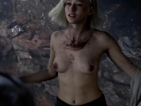 Grace Ashcroft showing her cute boobs (Resident Evil).