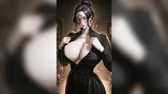 Donna Beneviento showing her huge boobs (Resident Evil).