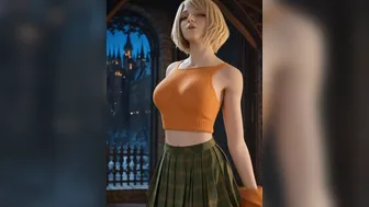 Ashley Graham gets totally naked (Resident Evil).
