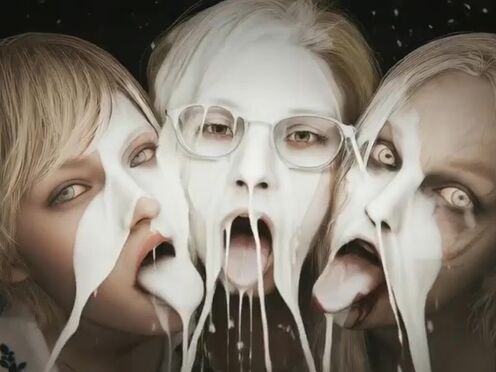 Grace Ashcroft & Sherry Birkin & Selena Corey gets their milk (Resident Evil).