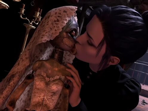 Donna Beneviento & Angie lesbian kiss (Resident Evil).