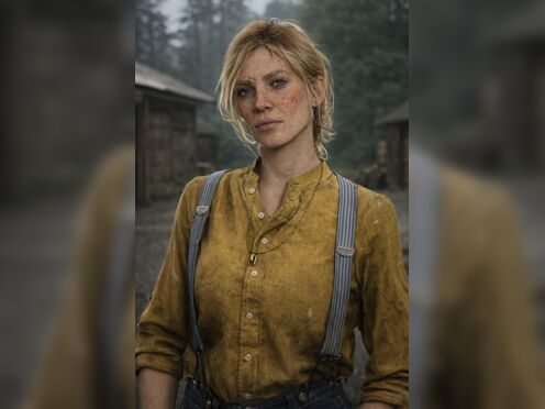 Fake AI Sadie Adler from Red Dead Redemption 2 Titty Grab