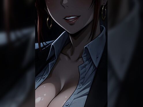No Nudity Office woman with huge tits