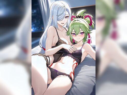 2 girls making out