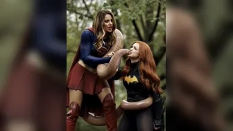 Batgirl broken by Supergirl and the Rapeworm