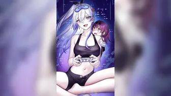 Gamer girl wet