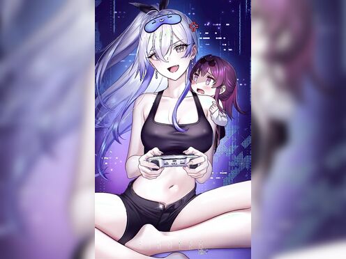 Gamer girl wet