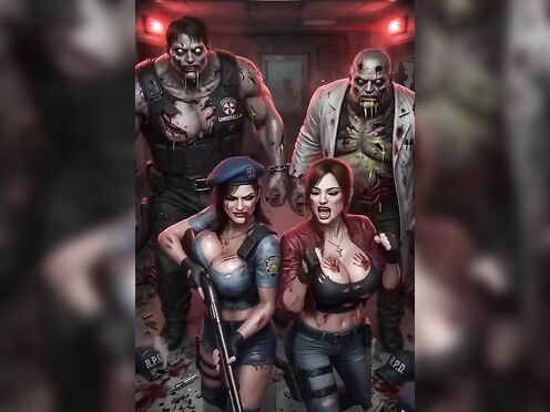 JILL & CLAIRE VS HORNY ZOMBIES: These Rotting Bastards Don’t Want Our Brains… They Want Our Fat Tits, Juicy Asses & Dripping Pussies Instead