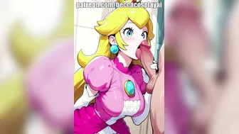 PEACH blowjob (anime version with audio) [becca_cosplay]