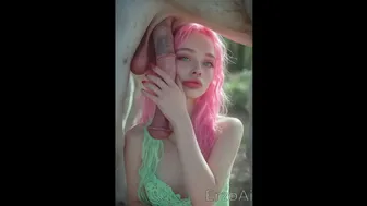 Girl jerking cock of her horse