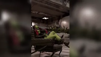 Gamora and Groot: Secrets of the Guardians (Horny Gamora takes Groot deep inside her)