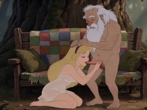 blonde princess fucked by fat old man