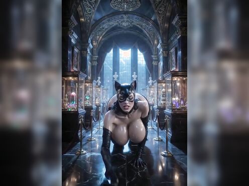 Catwoman sneaking in Manor