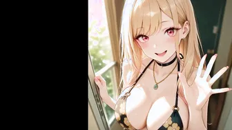 Horny Marin Wears Tiny Erotic Swimsuit - Animated Hentai