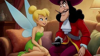 Tinker Bell  sucking Captain Hook