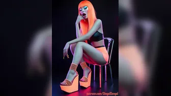 Hottie in neon colors, orange