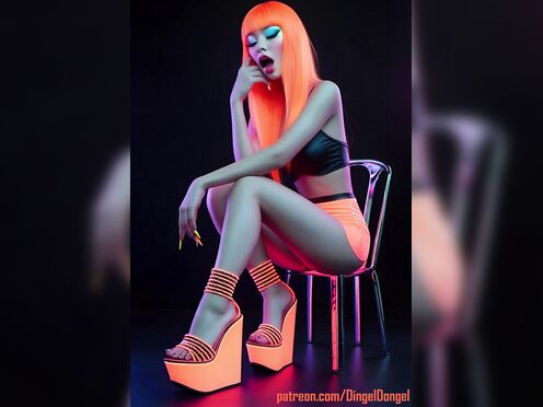 Hottie in neon colors, orange